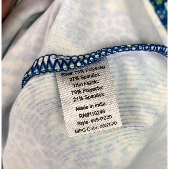 Cabana Life Palmetto Bluff Shift Dress Size Small Blue/Green Paisley UPF 50+ NWT - Picture 8 of 13